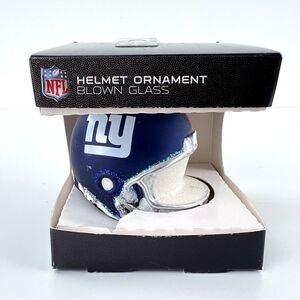 New York Giants NFL Football Helmet Glass Ornament